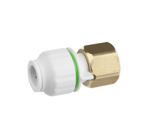Puretec KLTA1207MB KwikLock Tap Connector, Brass Nut, Straight 12mmT x 1/2BSPF