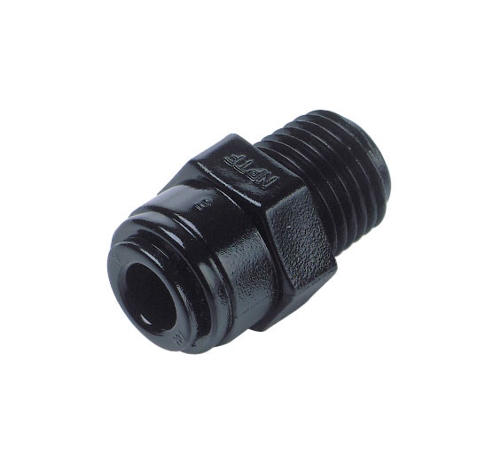 Puretec KSA1206M-PT Straight Adaptor, 12mm tube x 3/8"BSPT(PT)