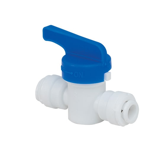 Puretec KSOV44N Shutoff ball valve, straight, 1/4 T x 1/4 M