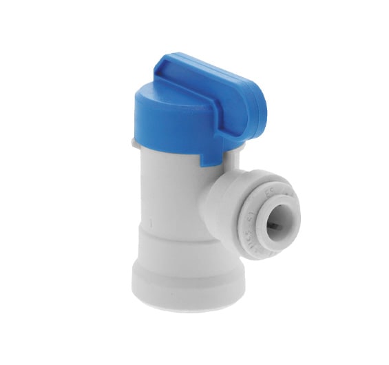 Puretec KSOVE44N Shutoff valve, elbow 1/4 T x 1/4 F