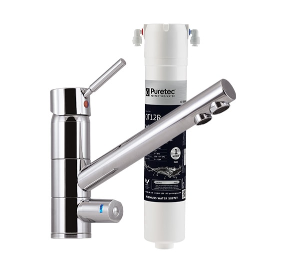 Puretec QT12 Quick-Twist System with Tripla T1 LED Mixer Tap