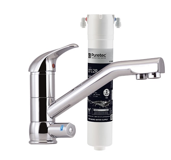 Puretec QT12 Quick-Twist System with Tripla T2 LED Mixer Tap