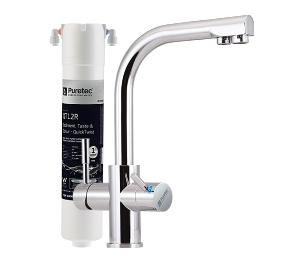 Puretec QT12 Quick-Twist System with Tripla T3 LED Mixer Tap