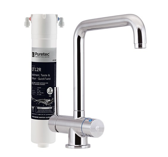 Puretec QT12 Quick-Twist System with Tripla T5 LED Mixer Tap