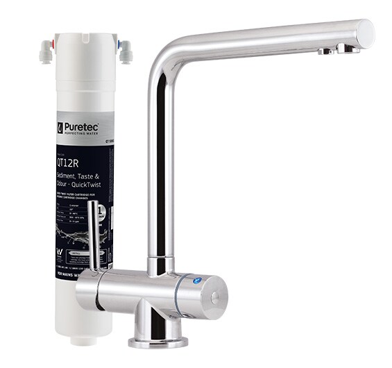 Puretec QT12 Quick-Twist System with Tripla T6 LED Mixer Tap